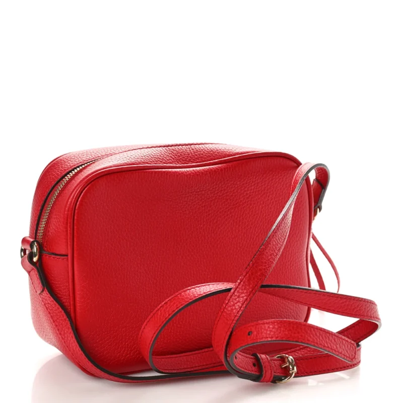 GUCCI SMALL SOHO DISCO BAG TABASCO RED PEBBLED CALFSKIN LEATHER - Image 3
