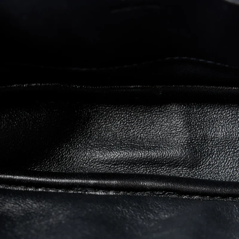 SAINT LAURENT MINI LOU CAMERA BAG BLACK MONOGRAM GRAIN DE POUDRE MATELASSE LEATHER GOLD HARDWARE - Image 8
