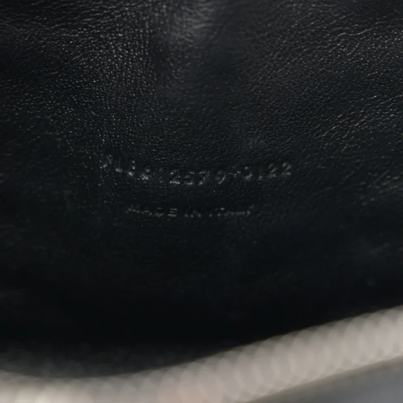 SAINT LAURENT MINI LOU CAMERA BAG BLACK MONOGRAM GRAIN DE POUDRE MATELASSE LEATHER SILVER HARDWARE - Image 9