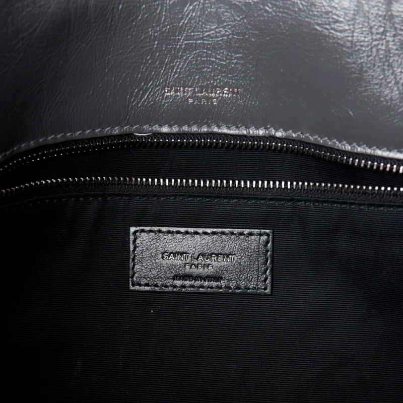 SAINT LAURENT MEDIUM NIKI CHAIN SATCHEL STORM CRINKLED MONOGRAM CALFSKIN MATELASSE LEATHER - Image 2