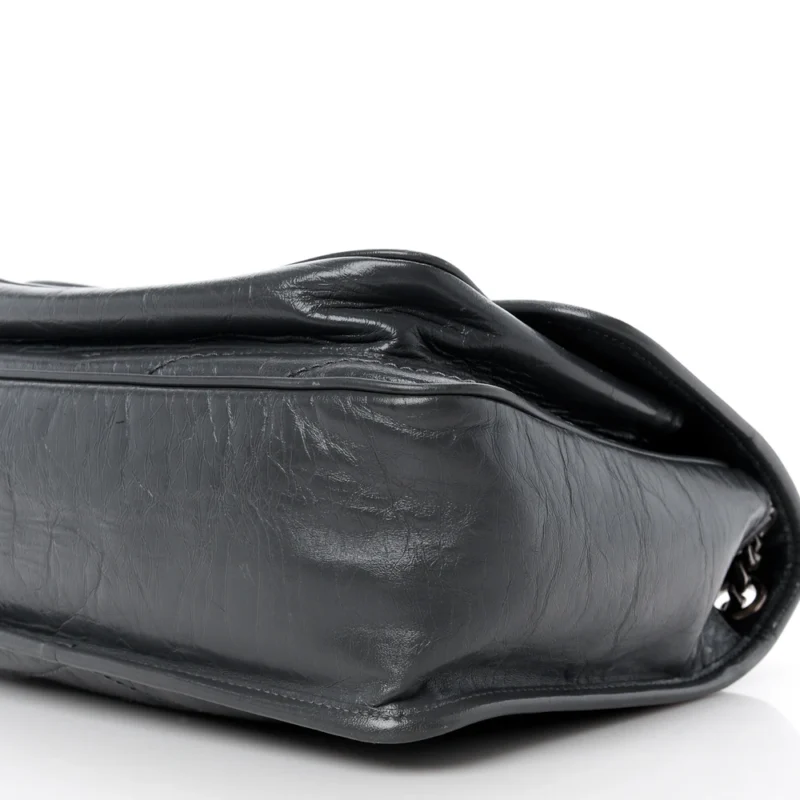 SAINT LAURENT MEDIUM NIKI CHAIN SATCHEL STORM CRINKLED MONOGRAM CALFSKIN MATELASSE LEATHER - Image 5