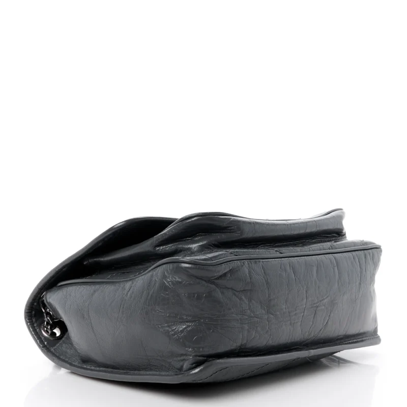 SAINT LAURENT MEDIUM NIKI CHAIN SATCHEL STORM CRINKLED MONOGRAM CALFSKIN MATELASSE LEATHER - Image 6