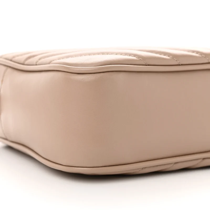 SAINT LAURENT MEDIUM LOU CAMERA BAG DARK BEIGE MONOGRAM CALFSKIN MATELASSE LEATHER RUTHENIUM HARDWARE - Image 4