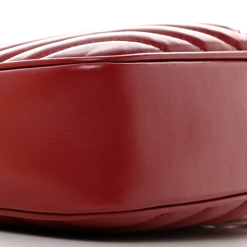 SAINT LAURENT MEDIUM LOU CAMERA BAG OPYUM RED MONOGRAM CALFSKIN MATELASSE LEATHER GOLD HARDWARE - Image 5