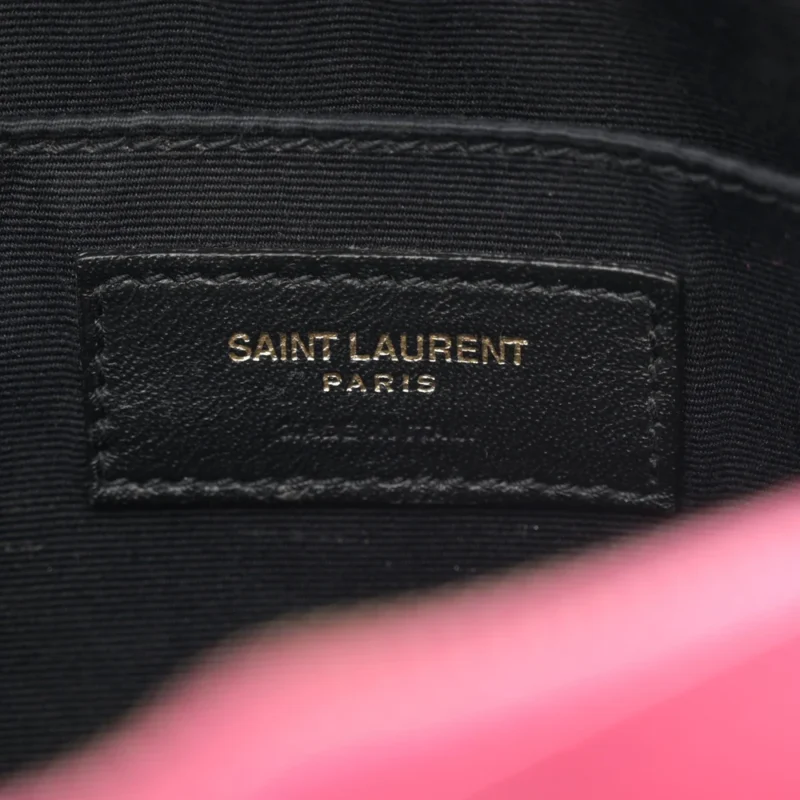 SAINT LAURENT MEDIUM LOU CAMERA BAG FUXIA MONOGRAM CALFSKIN MATELASSE LEATHER AGED GOLD HARDWARE - Image 2