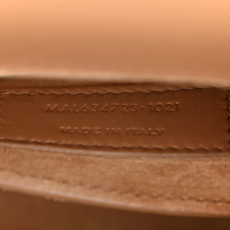 SAINT LAURENT MEDIUM SUNSET SATCHEL NATURAL TAN SMOOTH MONOGRAM CALFSKIN LEATHER GOLD HARDWARE - Image 9