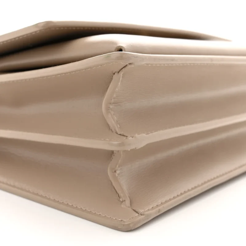 SAINT LAURENT MEDIUM SUNSET DARK BEIGE MONOGRAM CALFSKIN LEATHER AGED GOLD HARDWARE - Image 4