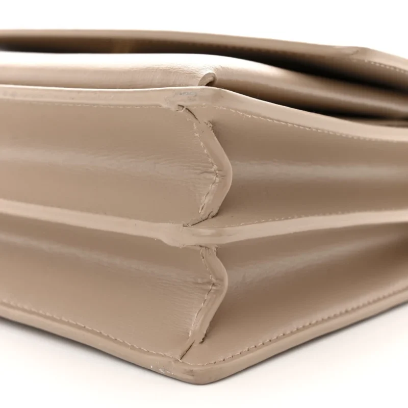 SAINT LAURENT MEDIUM SUNSET DARK BEIGE MONOGRAM CALFSKIN LEATHER AGED GOLD HARDWARE - Image 5