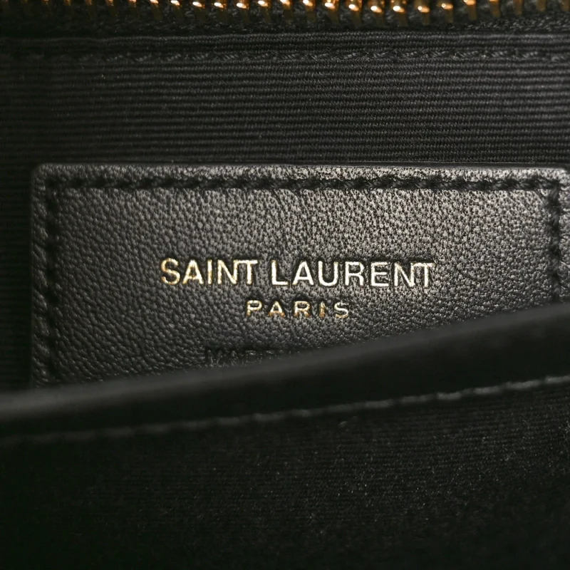 SAINT LAURENT MINI LOULOU CROSSBODY BAG BLACK Y-QUILTED MONOGRAM CALFSKIN LEATHER GOLD HARDWARE - Image 2