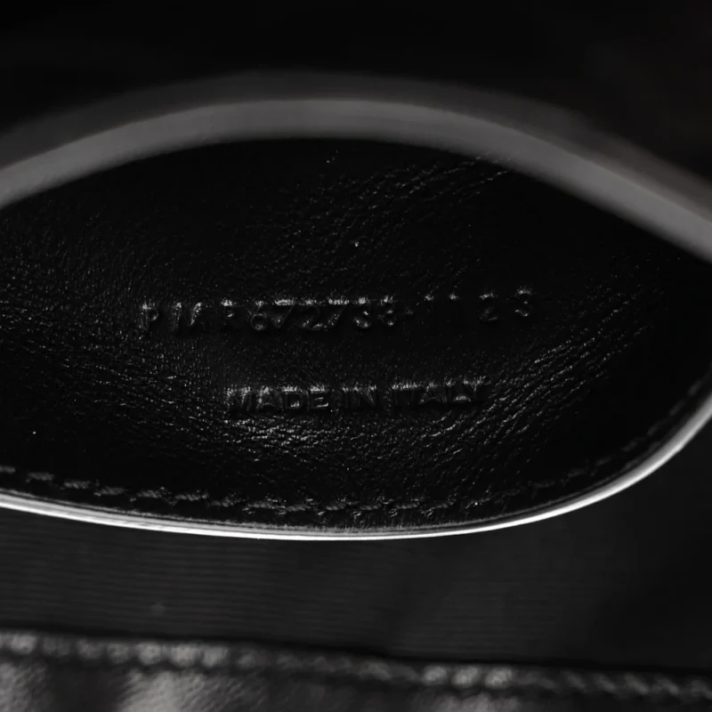 SAINT LAURENT MINI NOLITA BLACK QUILTED MONOGRAM LAMBSKIN LEATHER AGED GOLD HARDWARE - Image 9