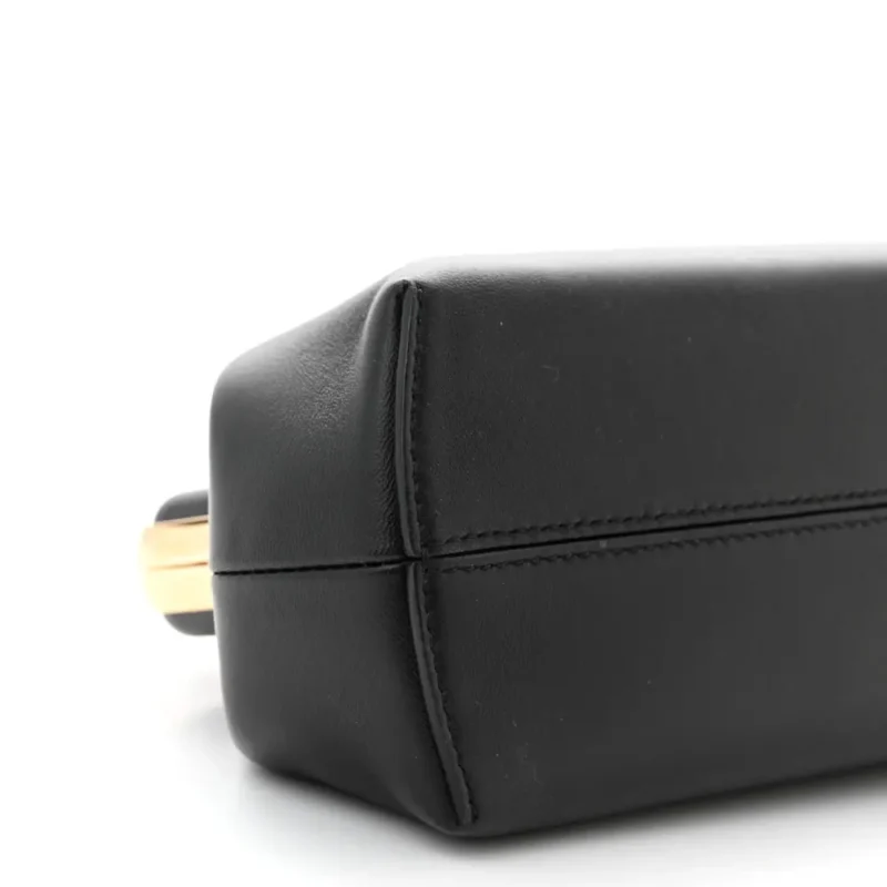 FENDI MEDIUM FENDI FIRST BLACK SHINY NAPPA LEATHER GOLD HARDWARE - Image 4
