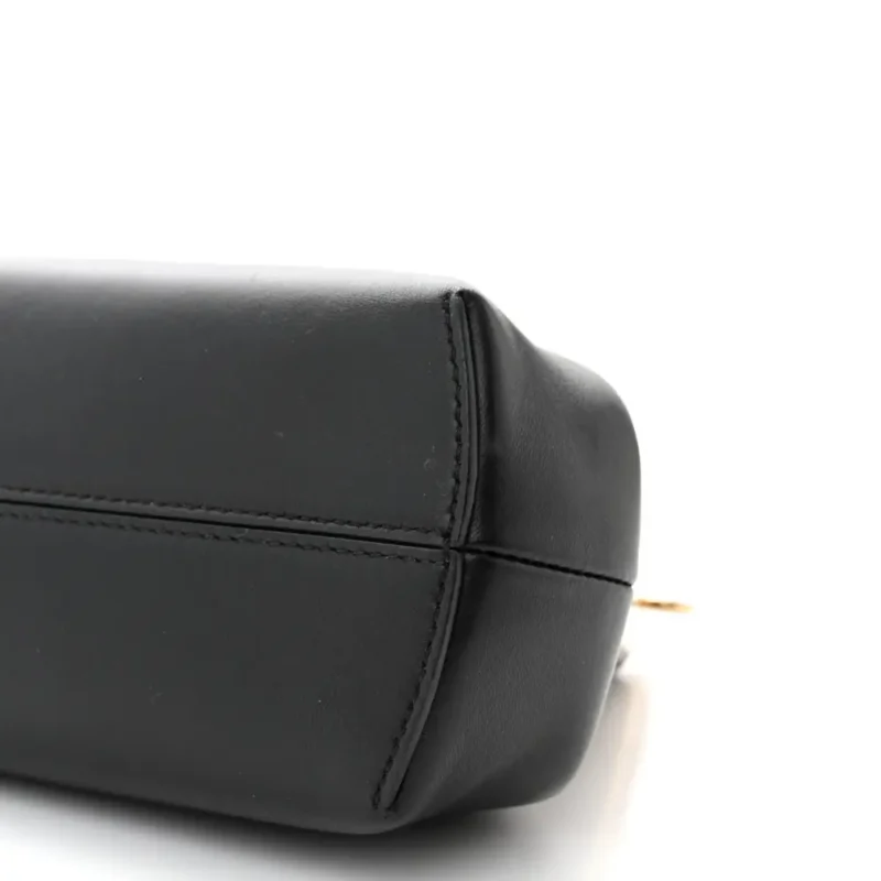 FENDI MEDIUM FENDI FIRST BLACK SHINY NAPPA LEATHER GOLD HARDWARE - Image 5