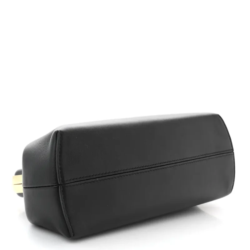 FENDI MEDIUM FENDI FIRST BLACK SHINY NAPPA LEATHER GOLD HARDWARE - Image 6