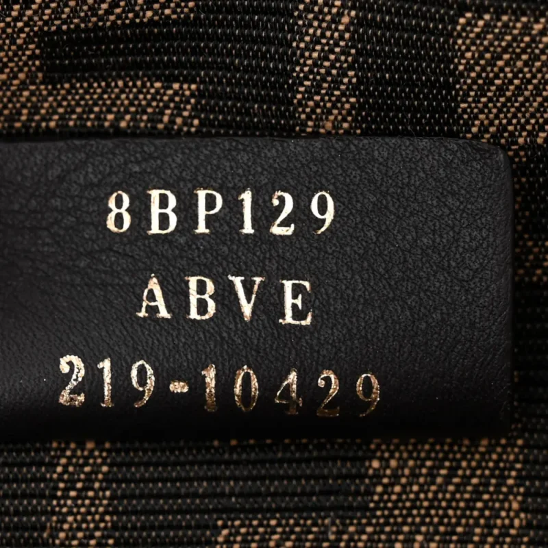 FENDI MEDIUM FENDI FIRST BLACK SHINY NAPPA LEATHER GOLD HARDWARE - Image 8