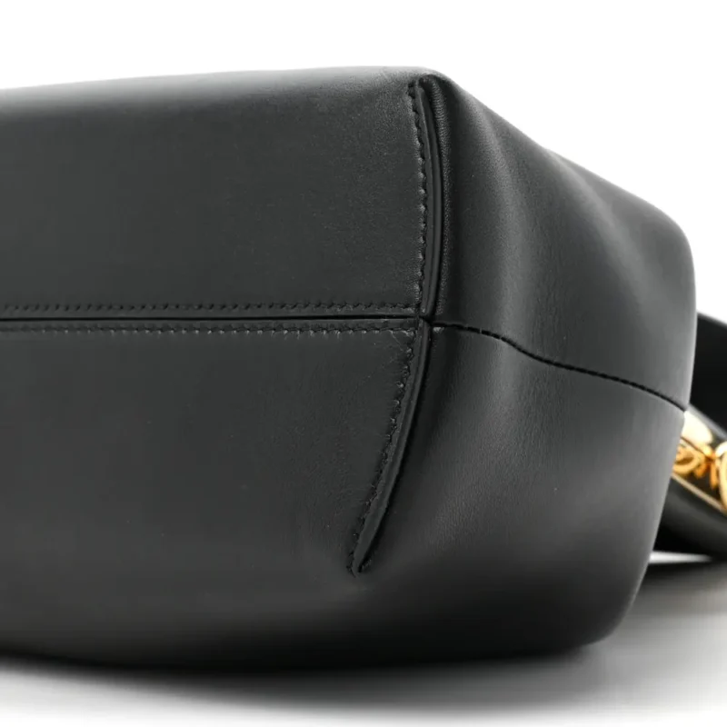 FENDI MEDIUM FENDI FIRST BLACK SHINY NAPPA LEATHER GOLD HARDWARE - Image 4