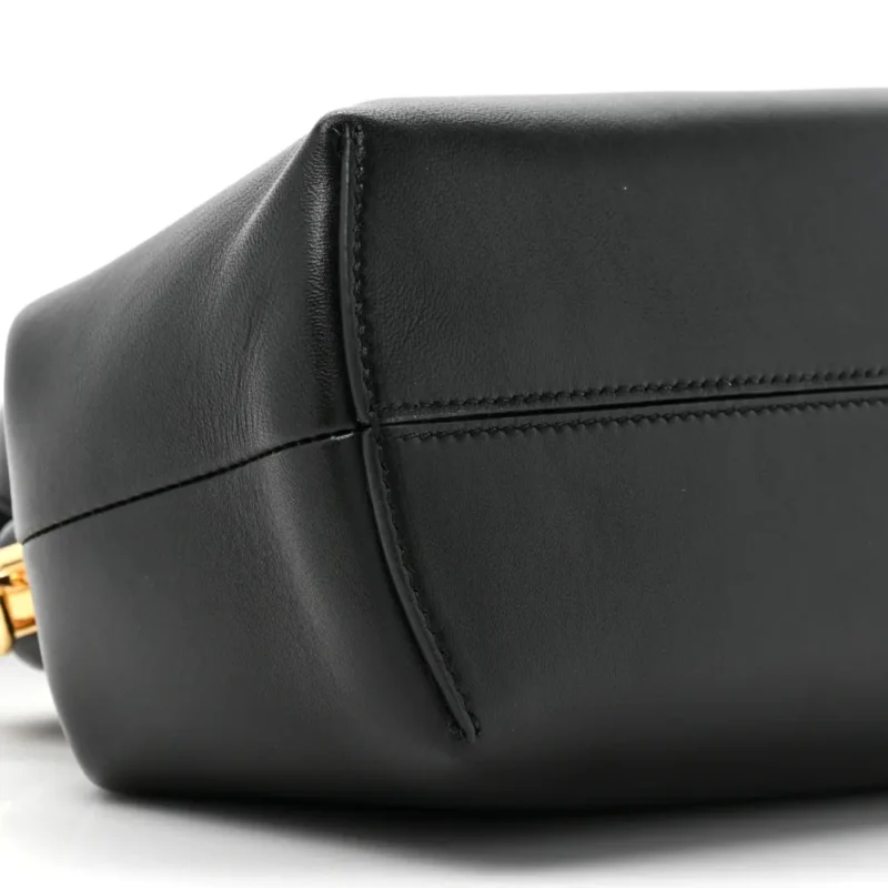 FENDI MEDIUM FENDI FIRST BLACK SHINY NAPPA LEATHER GOLD HARDWARE - Image 5