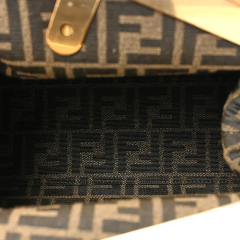 FENDI MEDIUM FENDI FIRST BLACK SHINY NAPPA LEATHER GOLD HARDWARE - Image 7