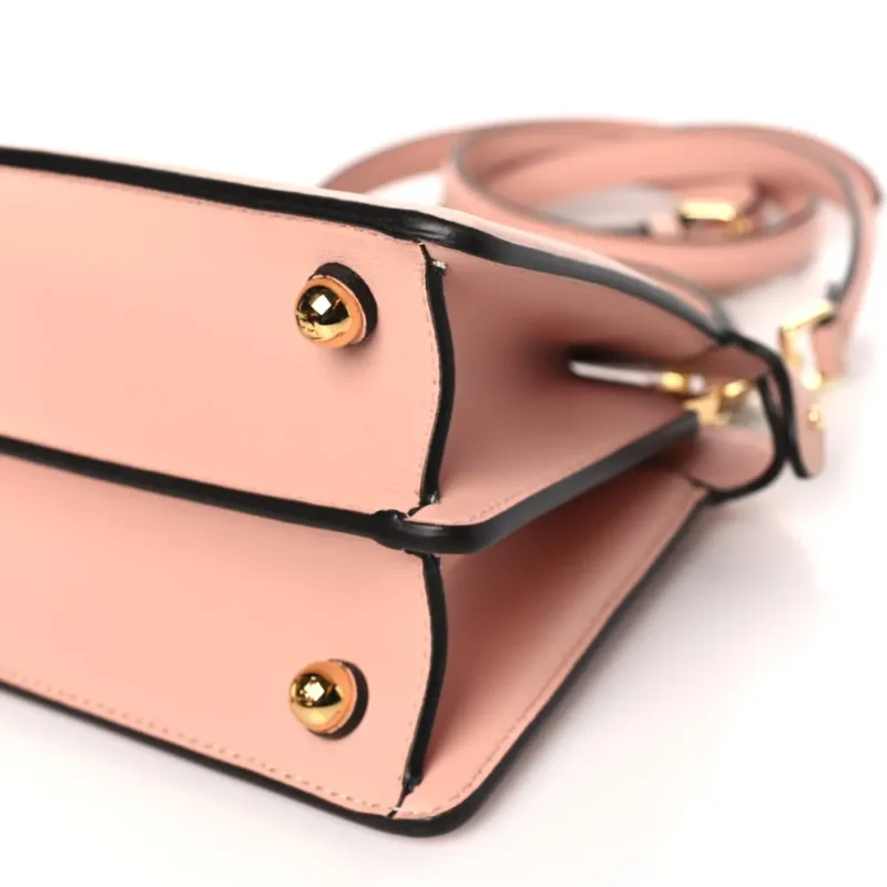 FENDI PETITE PEEKABOO I SEE U SATCHEL ROSA CONFETTO SHINY NAPPA LEATHER GOLD HARDWARE - Image 5