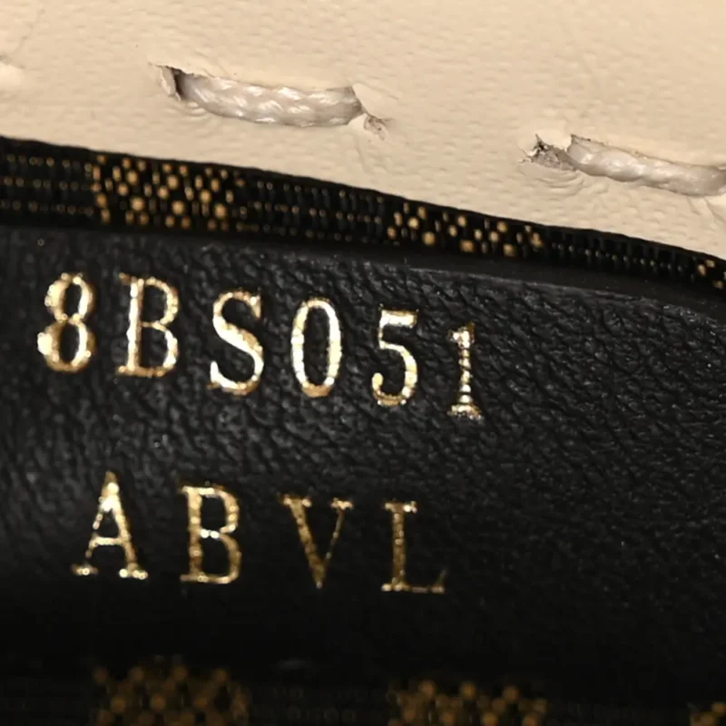 FENDI MINI LOGO EMBOSSED SUNSHINE SHOPPER TOTE WHITE ICE KING VITELLO LEATHER & PLEXIGLASS GOLD HARDWARE - Image 8