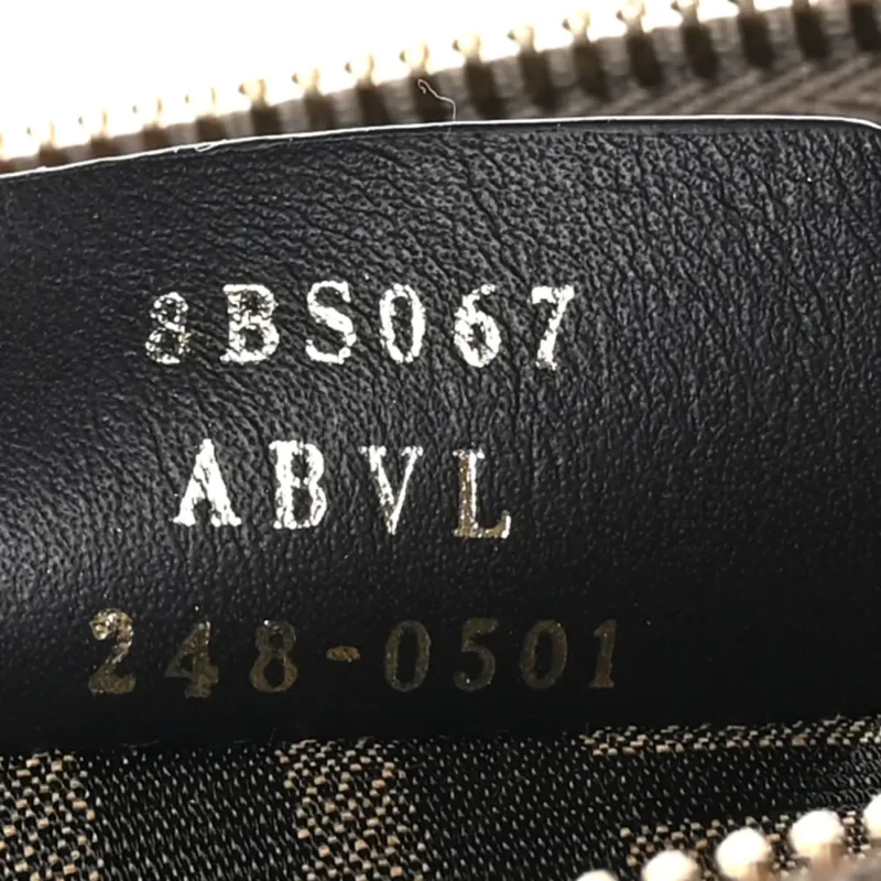 FENDI MINI LOGO EMBOSSED BY THE WAY TOP HANDLE BOSTON BAG DARK GREY KING VITELLO LEATHER & PLEXIGLASS GOLD HARDWARE - Image 9