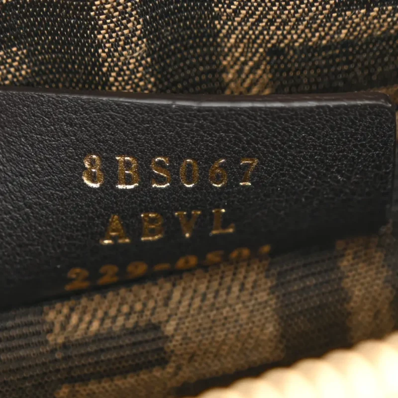 FENDI MINI LOGO EMBOSSED BY THE WAY TOP HANDLE BOSTON BAG TORTORA KING VITELLO LEATHER & PLEXIGLASS GOLD HARDWARE - Image 9