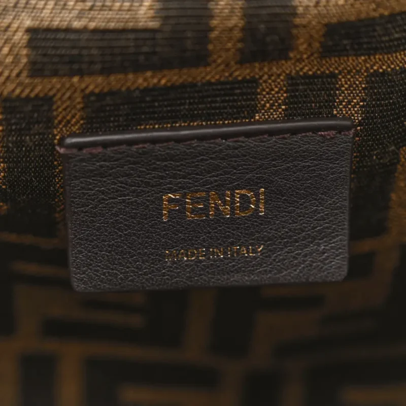 FENDI SMALL FENDI FIRST WHITE/ROCCIA SHINY NAPPA & SNAKESKIN LEATHER GOLD HARDWARE - Image 2