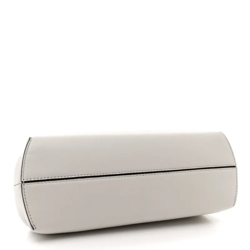 FENDI SMALL FENDI FIRST WHITE/ROCCIA SHINY NAPPA & SNAKESKIN LEATHER GOLD HARDWARE - Image 6