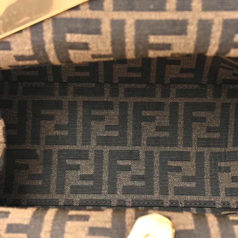 FENDI MIDI FENDI FIRST DARK COFFEE SHINY NAPPA LEATHER GOLD HARDWARE - Image 7