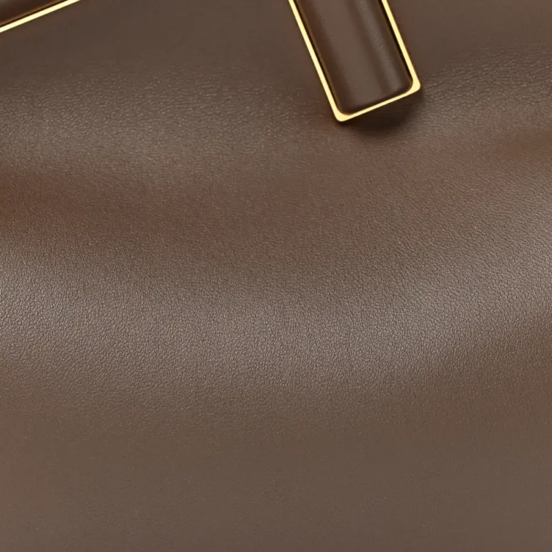 FENDI MIDI FENDI FIRST DARK COFFEE SHINY NAPPA LEATHER GOLD HARDWARE - Image 9