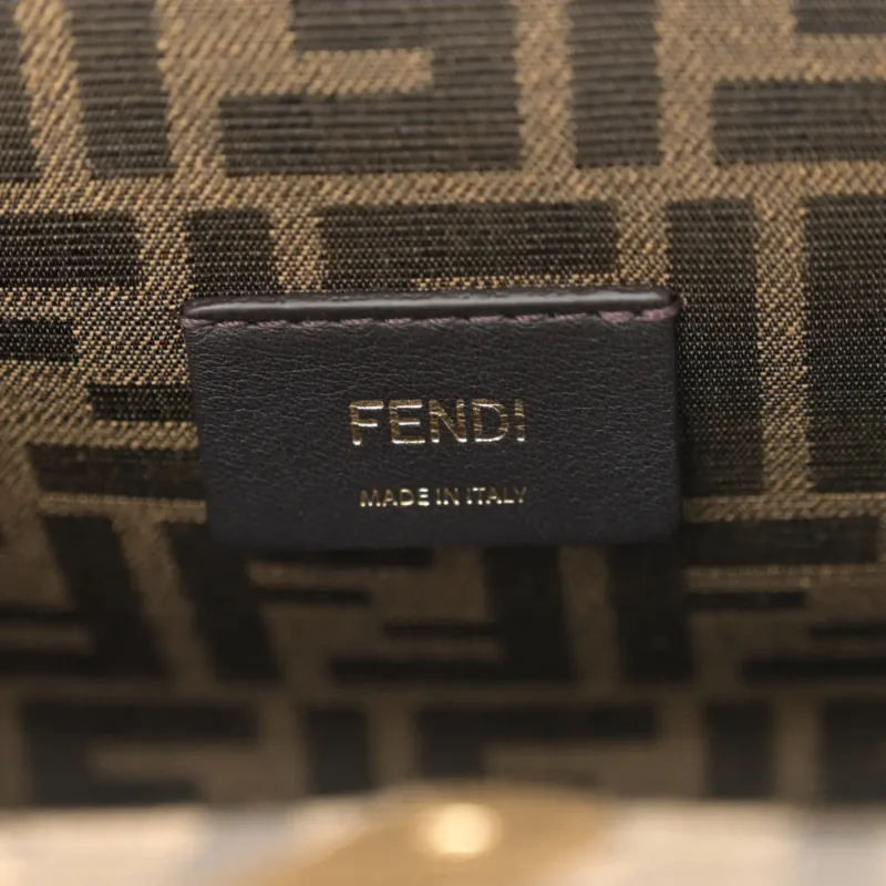 FENDI SMALL FENDI FIRST DOVE GREY SHINY NAPPA LEATHER GOLD HARDWARE - Image 2