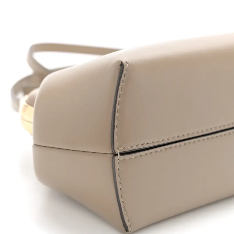 FENDI SMALL FENDI FIRST DOVE GREY SHINY NAPPA LEATHER GOLD HARDWARE - Image 4