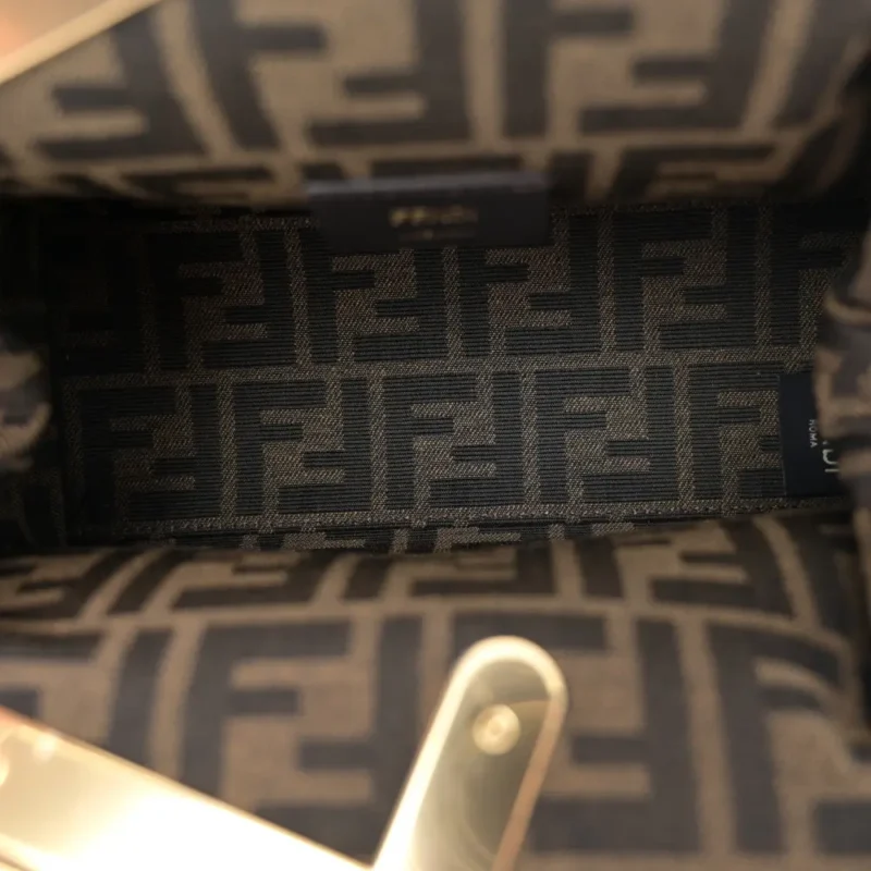 FENDI SMALL FENDI FIRST DOVE GREY SHINY NAPPA LEATHER GOLD HARDWARE - Image 7
