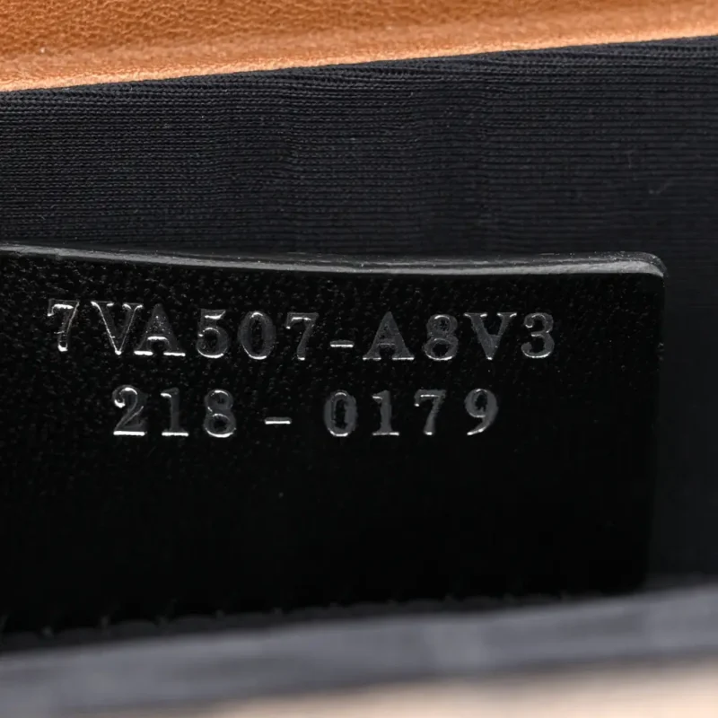 FENDI MINI FF 1974 BAGUETTE TRUNK MOGANO/PANNA/CUOIO SHINY GLAZED FABRIC & VACHETTA LEATHER SILVER HARDWARE - Image 8
