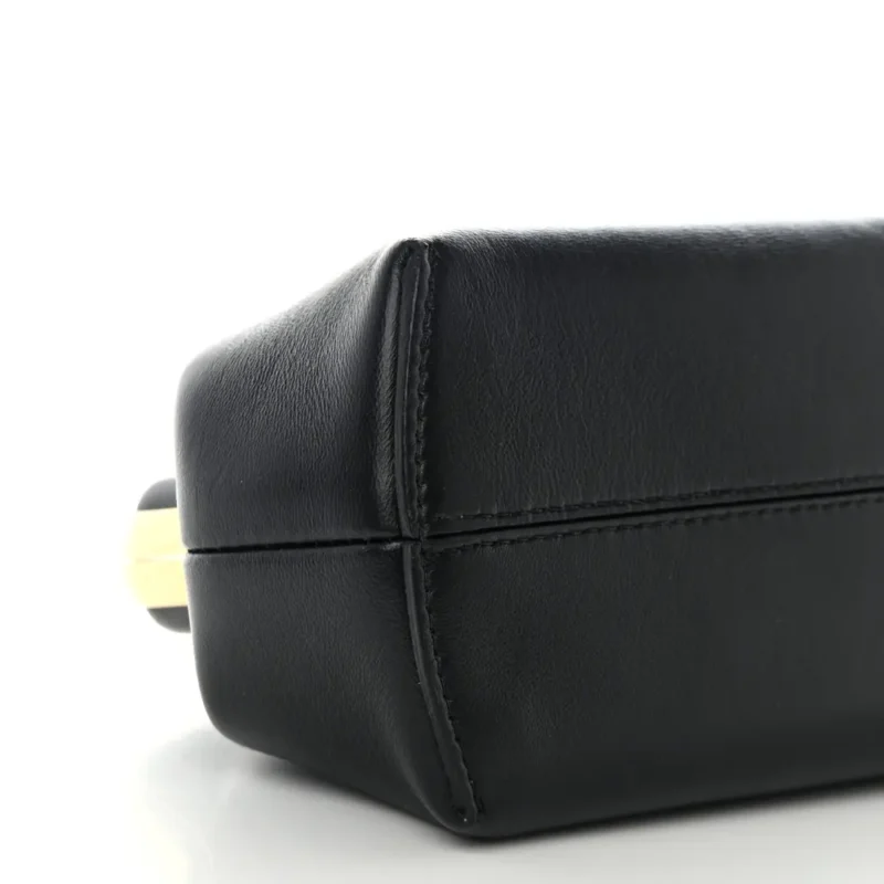 FENDI SMALL FENDI FIRST BLACK SHINY NAPPA LEATHER GOLD HARDWARE - Image 4