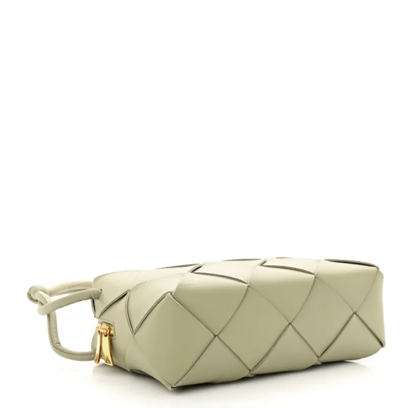 BOTTEGA VENETA MAXI INTRECCIO SMALL CASSETTE CAMERA BAG TRAVERTINE LAMBSKIN LEATHER - Image 6