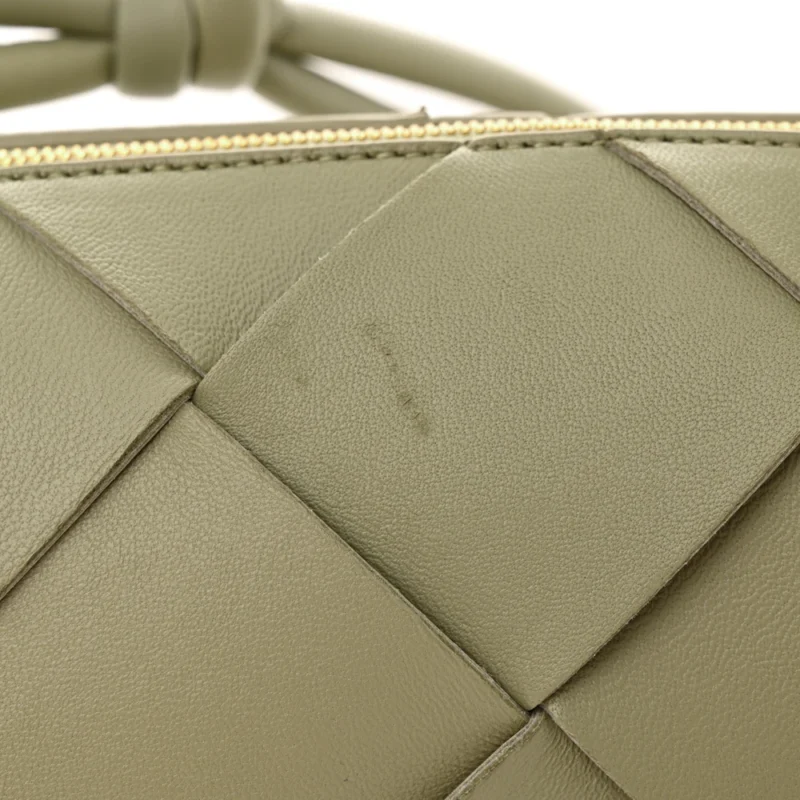 BOTTEGA VENETA MAXI INTRECCIO SMALL CASSETTE CAMERA BAG TRAVERTINE LAMBSKIN LEATHER - Image 9
