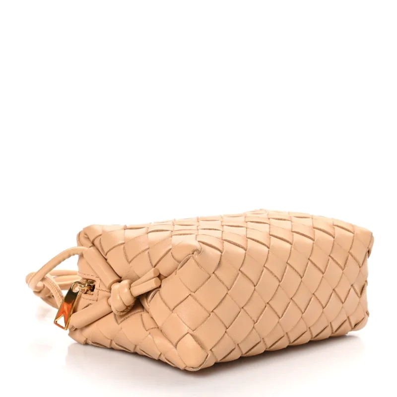 BOTTEGA VENETA MINI LOOP CAMERA BAG ALMOND NAPPA LEATHER - Image 6
