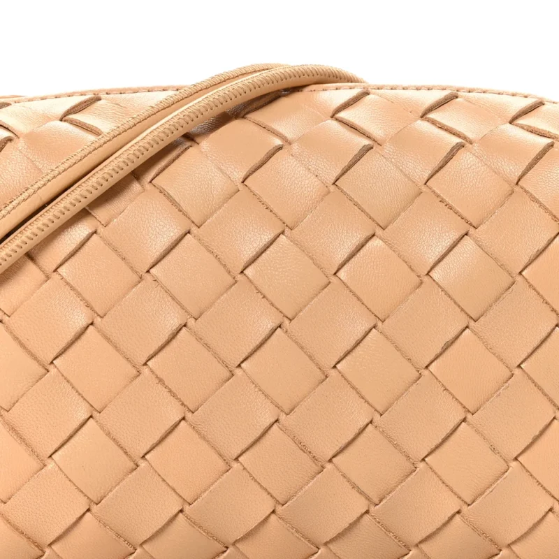 BOTTEGA VENETA MINI LOOP CAMERA BAG ALMOND NAPPA LEATHER - Image 8