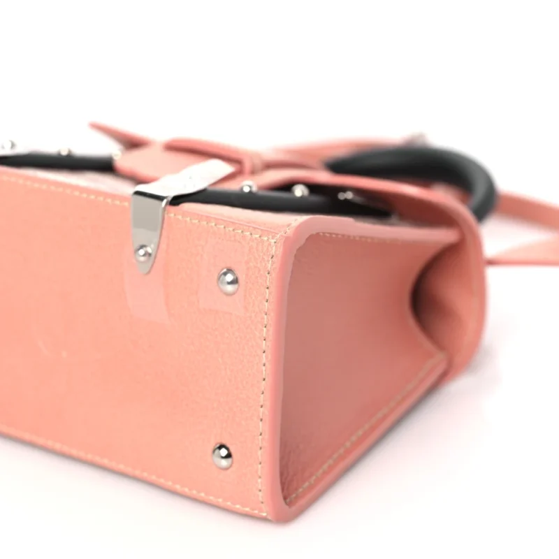 GOYARD NANO SAIGON BAG PEARLY CORAL IRIDESCENT GOYARDINE CANVAS SILVER HARDWARE - Image 5