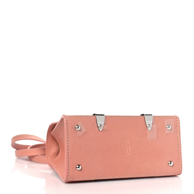 GOYARD NANO SAIGON BAG PEARLY CORAL IRIDESCENT GOYARDINE CANVAS SILVER HARDWARE - Image 6