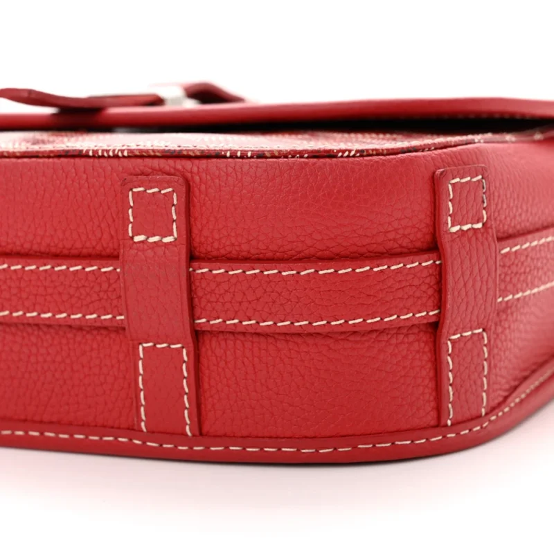 GOYARD BELVEDERE II PM MESSENGER BAG RED GOYARDINE CANVAS SILVER HARDWARE - Image 5