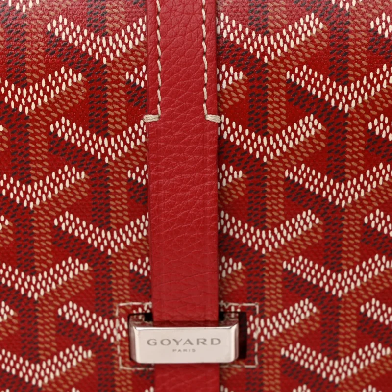 GOYARD BELVEDERE II PM MESSENGER BAG RED GOYARDINE CANVAS SILVER HARDWARE - Image 9