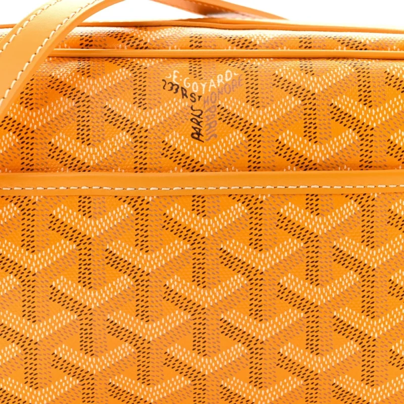 GOYARD SAC CAP VERT PM VERT YELLOW GOYARDINE CANVAS SILVER HARDWARE - Image 8