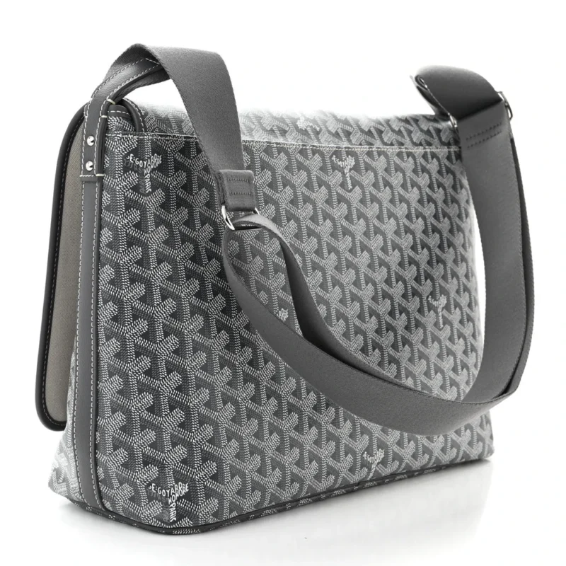 GOYARD MEDIUM CAPETIEN MESSENGER BAG GREY GOYARDINE CANVAS - Image 3