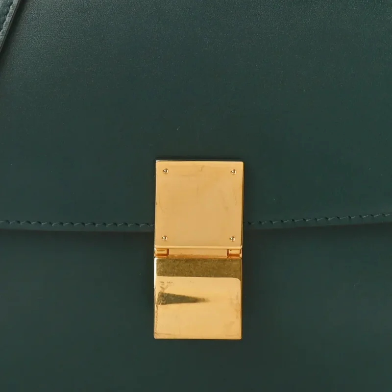 CELINE MEDIUM CLASSIC BOX MEDIUM FLAP BAG AMAZONE BOX CALFSKIN LEATHER GOLD HARDWARE - Image 8