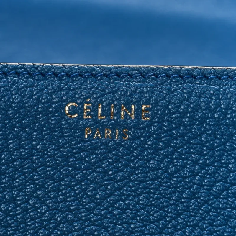 CELINE MEDIUM CLASSIC BOX FLAP BAG DEEPSEA GOATSKIN LEATHER GOLD HARDWARE - Image 2