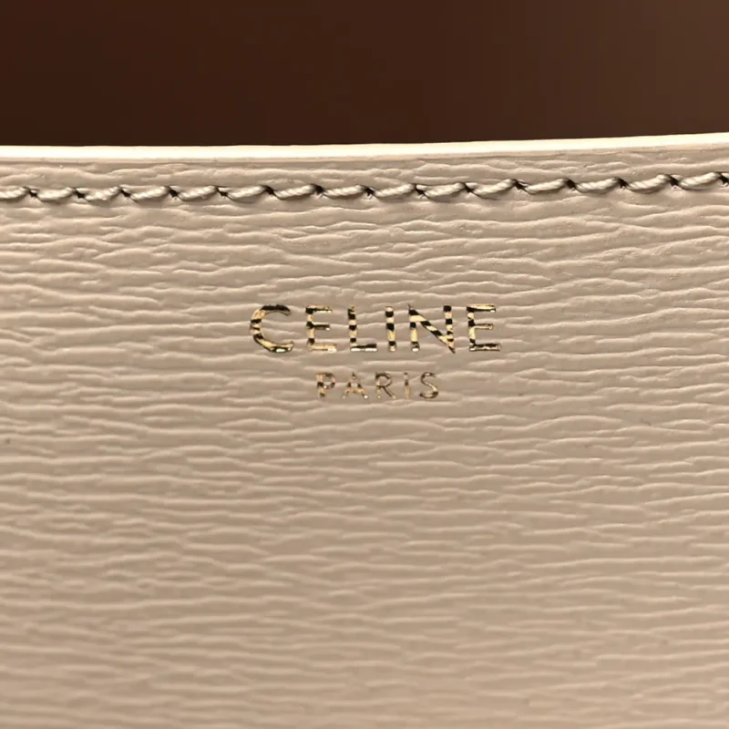 CELINE MEDIUM CLASSIC BOX FLAP BAG POWDER LIEGE CALFSKIN LEATHER GOLD HARDWARE - Image 2