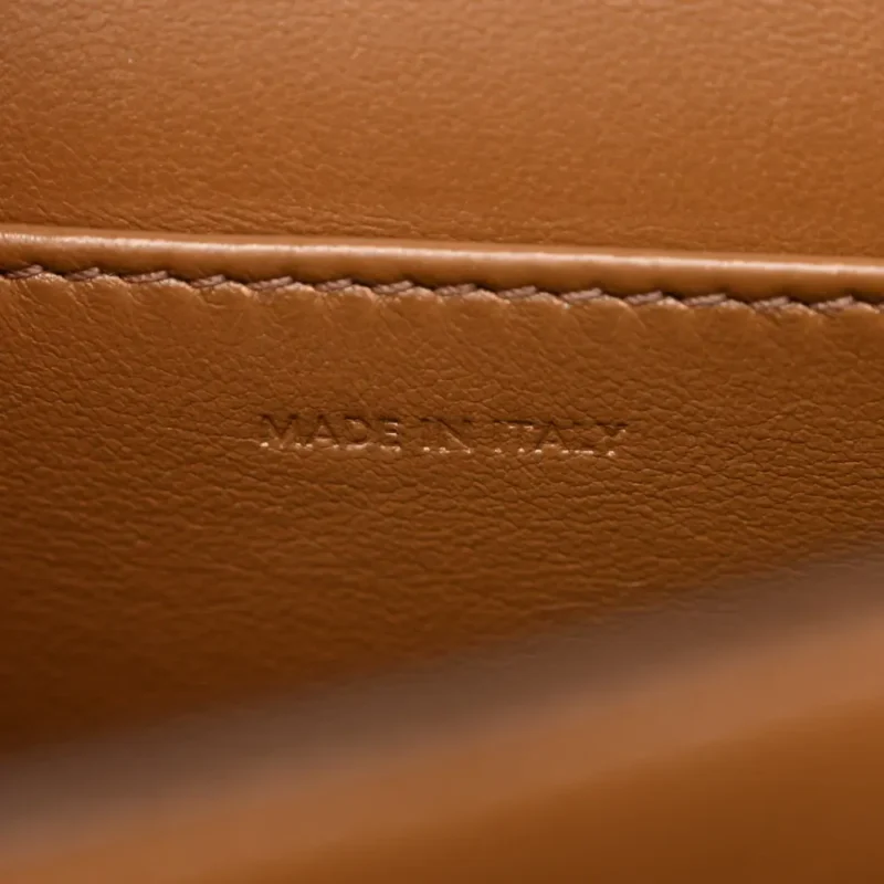 CELINE SMALL TEEN CLASSIC BOX FLAP BAG CAMEL BOX CALFSKIN LEATHER GOLD HARDWARE - Image 8