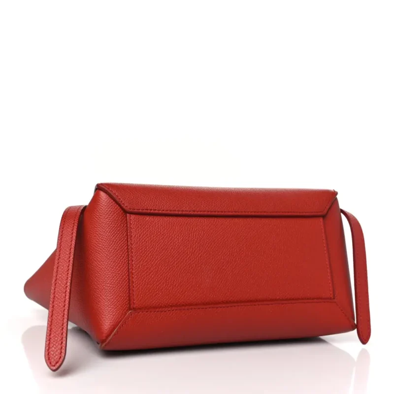 CELINE NANO BELT BAG COQUELICOT GRAINED CALFSKIN LEATHER GOLD HARDWARE - Image 6