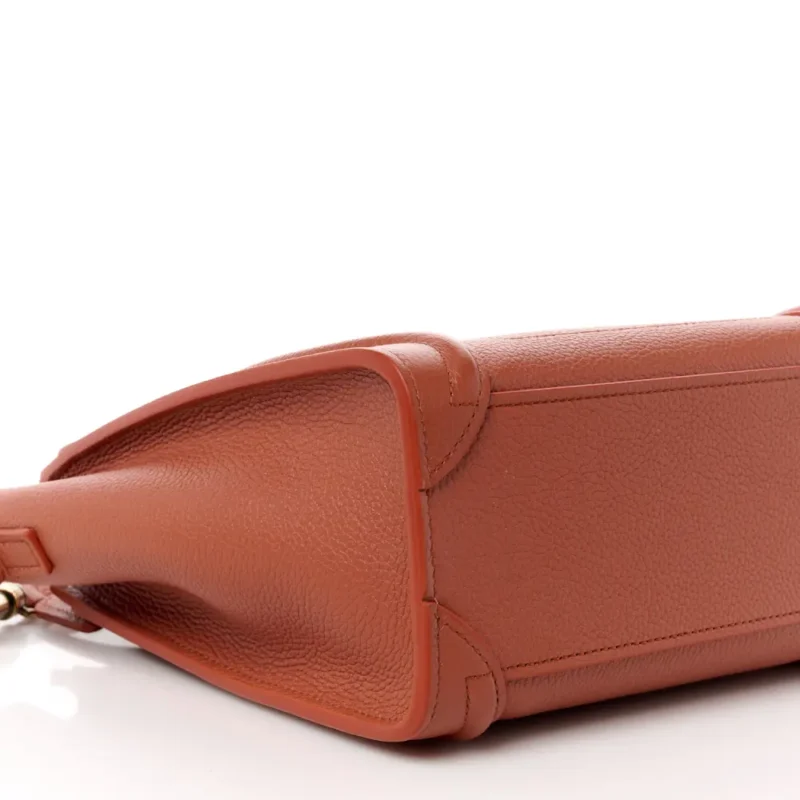CELINE NANO LUGGAGE BAG LYCHEE DRUMMED CALFSKIN LEATHER - Image 4